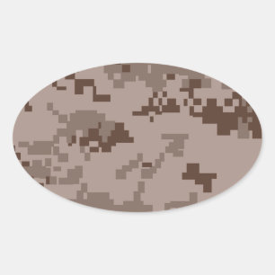 Adesivo Oval Camuflagem do Deserto Marpat da Companhia Marítim