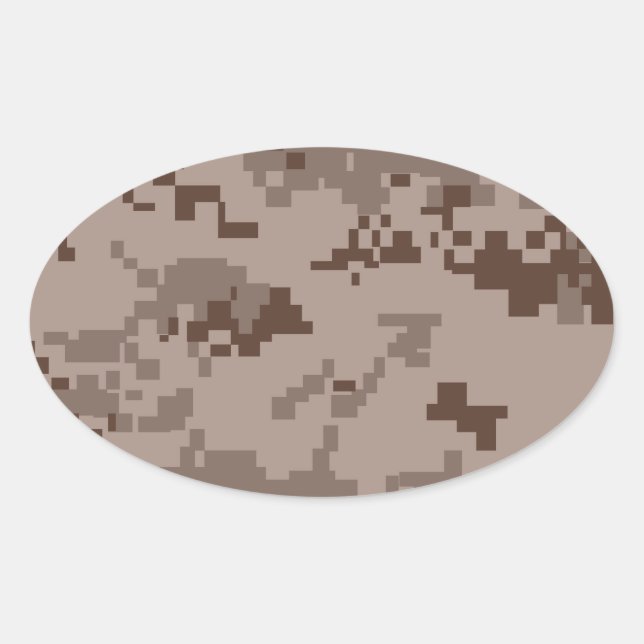 Adesivo Oval Camuflagem do Deserto Marpat da Companhia Marítima (Frente)