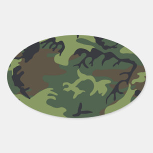Adesivo Oval Camuflagem do exército