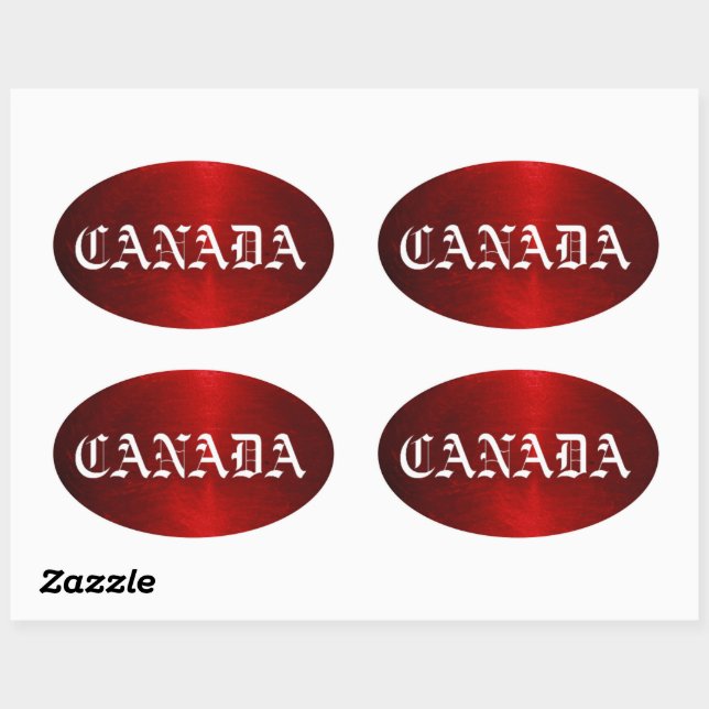 Adesivo Oval canadá (Folha)