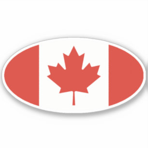 Adesivo Oval Canada Flag