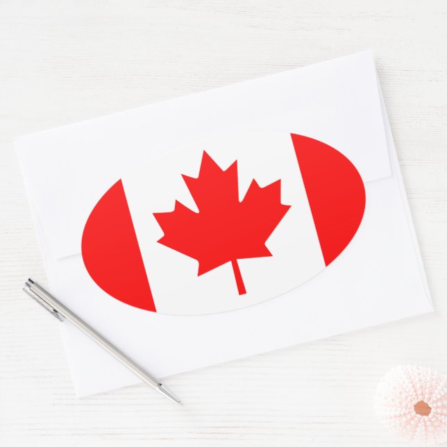 Adesivo Oval Canadiano Flag Graphic (Envelope)