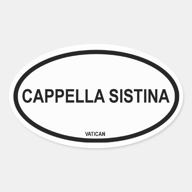 ADESIVO OVAL CAPPELLA SISTINA (Frente)