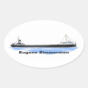 Adesivo Oval Cargueiro dos Lagos excelentes Eugene Zimmerman