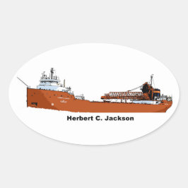 Adesivo Oval Cargueiro dos Lagos excelentes Herbert C. Jackson