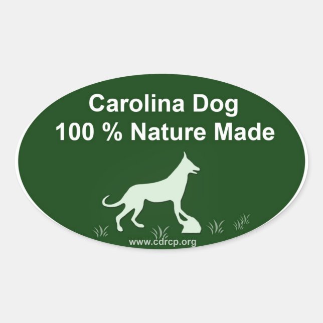 Adesivo Oval Carolina Dog Sticker (Frente)