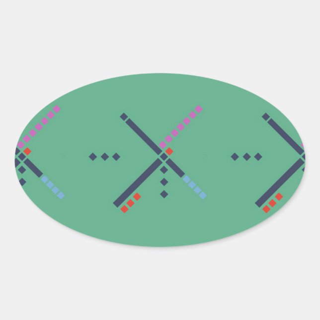 Adesivo Oval Carpete do aeroporto PDX (Frente)