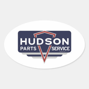 Adesivo Oval Carros de motor de Hudson