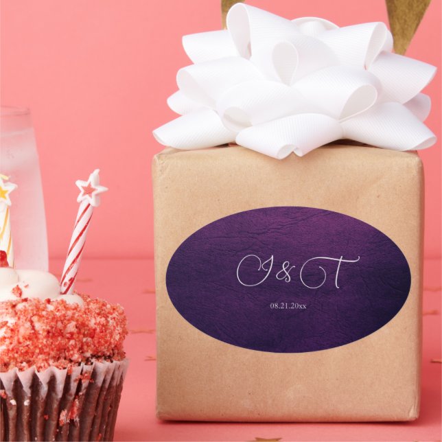 Adesivo Oval Casamento de Flores de Inglês Azuis (Festa)