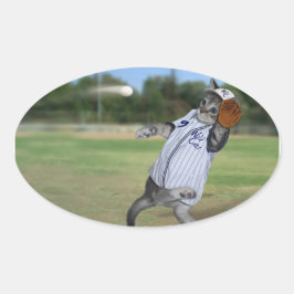 Adesivo Oval Catcher de Gato no Exterior!