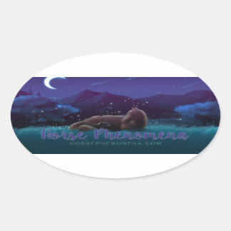 Adesivo Oval Cavalo Phenomena Night Sticker