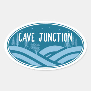 Adesivo Oval Cave Junction Oregon ao Ar Livre
