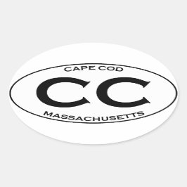 Adesivo Oval CC - Cape Cod Massachusetts