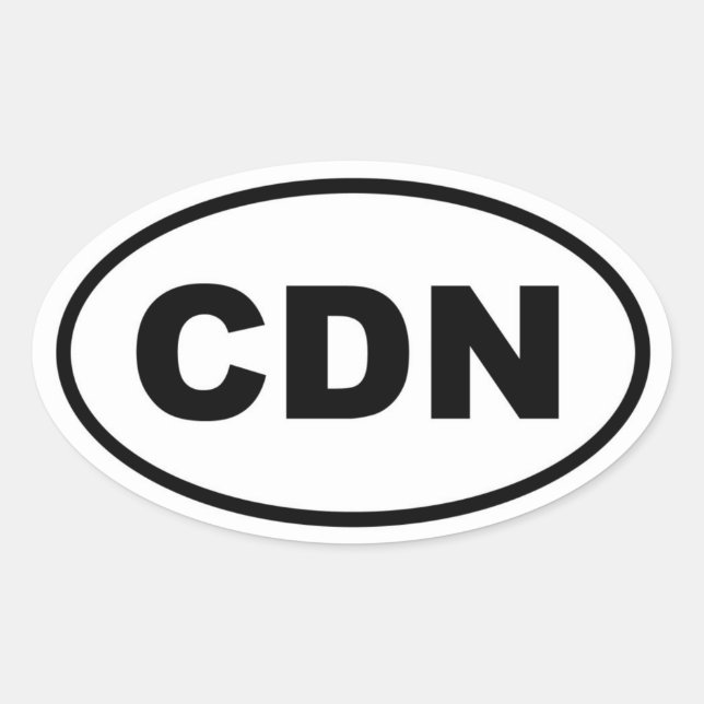 Adesivo Oval CDN do Canadá (Frente)