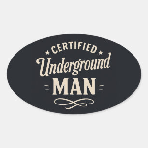 Adesivo Oval Certified Underground Man Fyodor Dostoevsky Mug