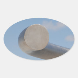Adesivo Oval Céu Azul Metálico