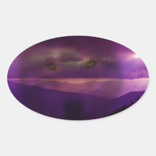 Adesivo Oval Chamada do selvagem