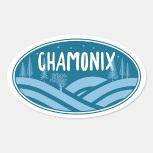Adesivo Oval Chamonix França Ao Ar Livre