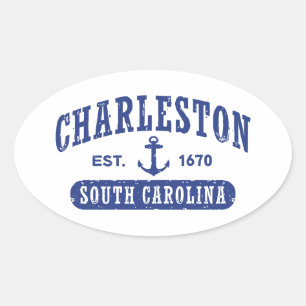 Adesivo Oval Charleston South Carolina