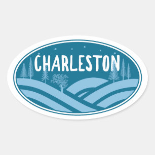 Adesivo Oval Charleston West Virginia Ao Ar Livre
