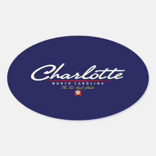 Adesivo Oval Charlotte Script