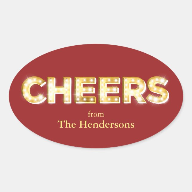Adesivo Oval Cheers Holiday Sticker (Frente)