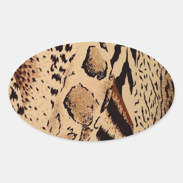 Adesivo Oval Cheetah Pattern (Frente)