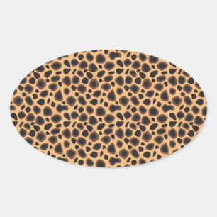 Adesivo Oval Cheetah Pattern