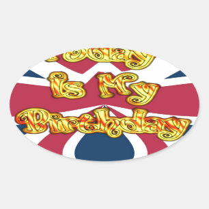 Adesivo Oval Chefes de Hakuna Matata Hoje é meu aniversário.