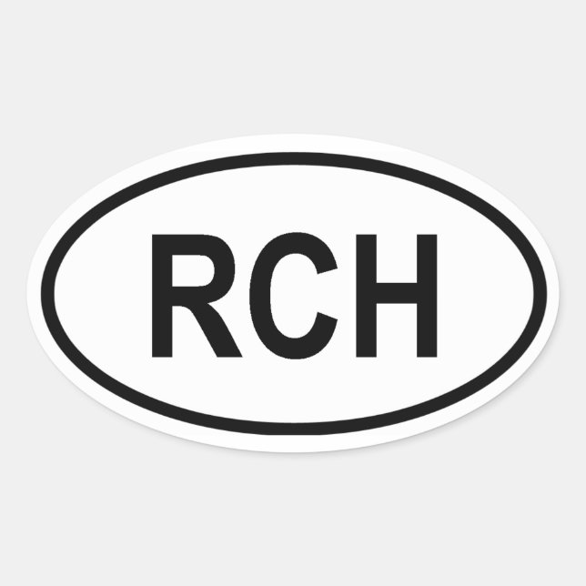 Adesivo Oval Chile "RCH" (Frente)