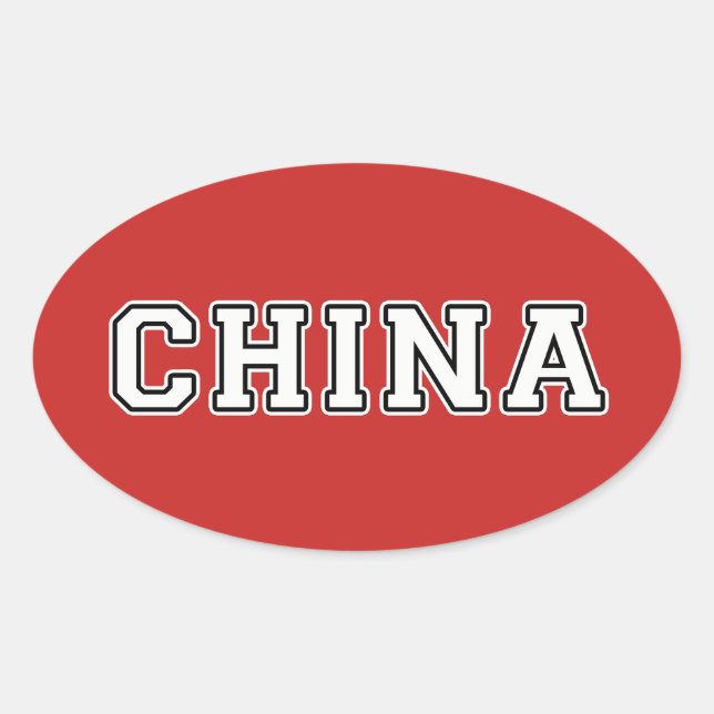 Adesivo Oval China (Frente)