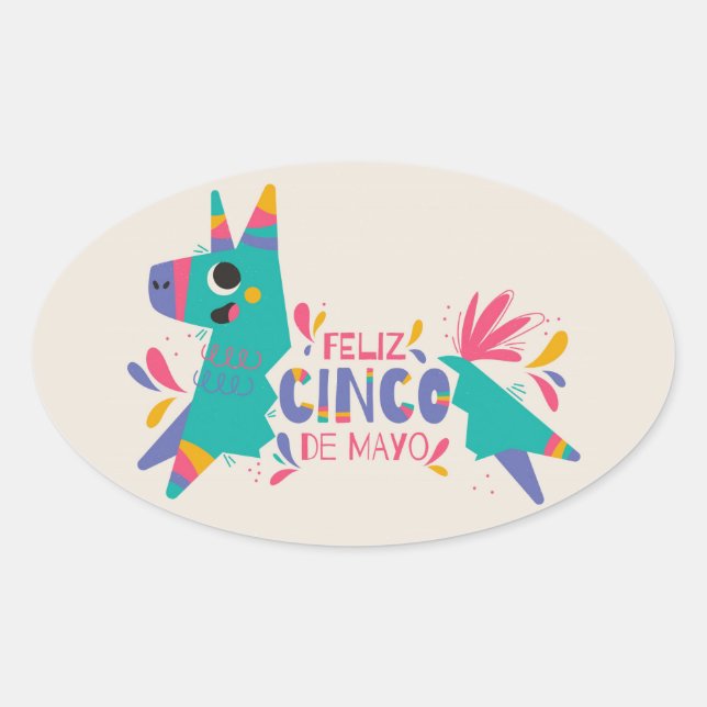 Adesivo Oval Cinco De Mayo Oval Sticker (Frente)