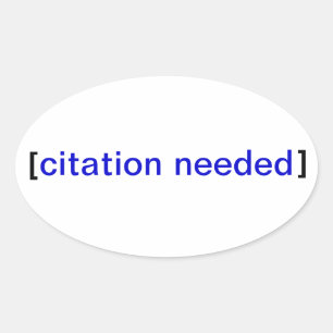 Adesivo Oval Citação Necessária de StickerBomba