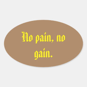 Adesivo Oval Citações de Motivação GYM E Castanho Claro