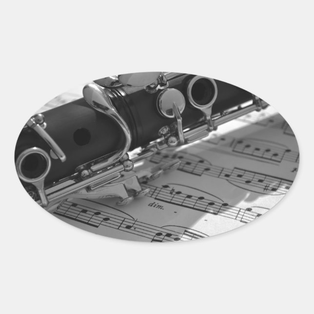 Adesivo Oval Clarinet (Frente)