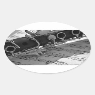 Adesivo Oval Clarinet