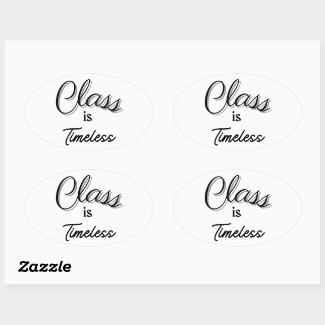 Adesivo Oval Classe é Eterno Sticker (Folha)