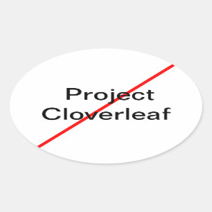 Adesivo Oval Cloverleaf do projeto do fim