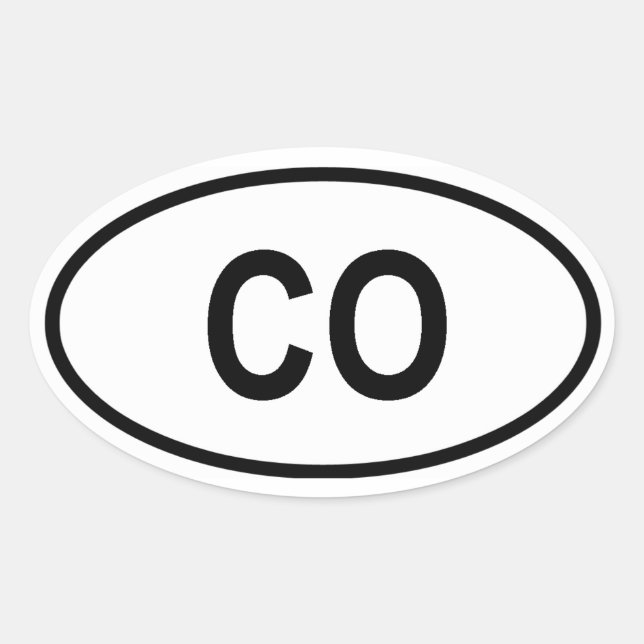 Adesivo Oval Colorado "CO" (Frente)