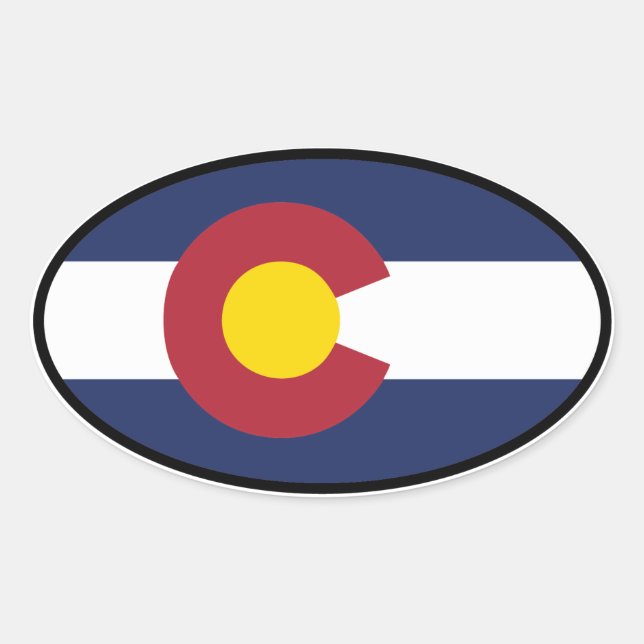 Adesivo Oval Colorado Flag Oval Sticker (Frente)