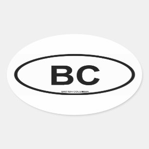 Adesivo Oval Columbia Britânica "BC "