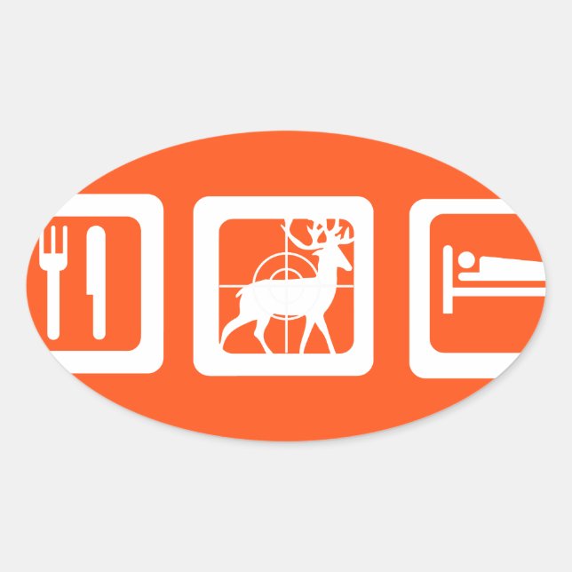 Adesivo Oval Coma a Caça do Sono (Frente)