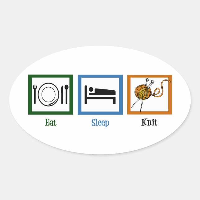 Adesivo Oval Coma o kit de dormir (Frente)