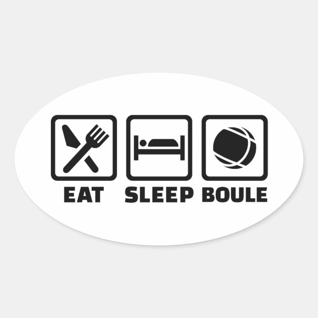 Adesivo Oval Coma o sono Boule (Frente)