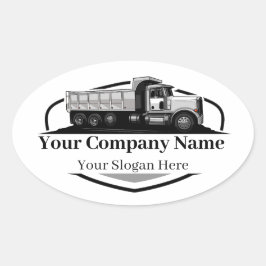 Adesivo Oval Companhia de Aterro de Bomba Profissional