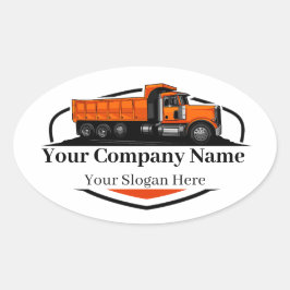 Adesivo Oval Companhia de Aterro de Bomba Profissional