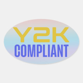 Adesivo Oval Compatível com Y2K