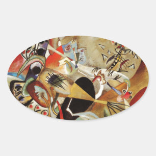 Adesivo Oval Composição Abstrato de Kandinsky