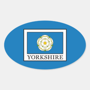 Adesivo Oval Condado Inglaterra de Yorkshire