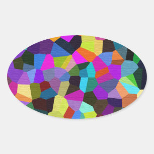 Adesivo Oval Confetti em Pedras de Joias